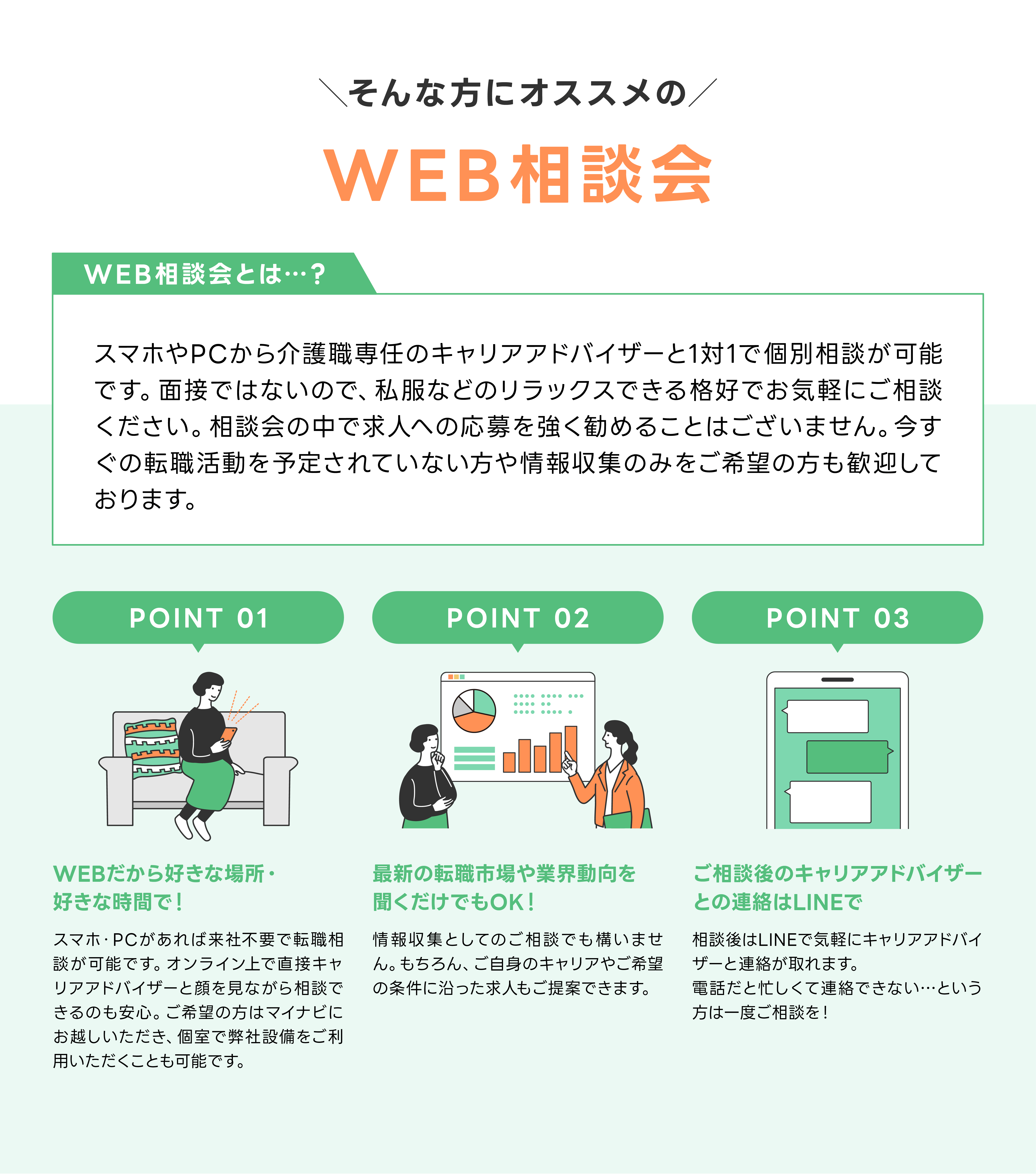 そんな方にオススメのWEB相談会